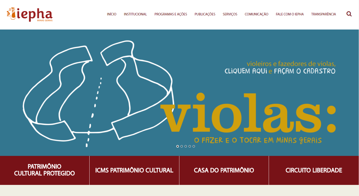 Novo site do Iepha valoriza o patrimonio cultural